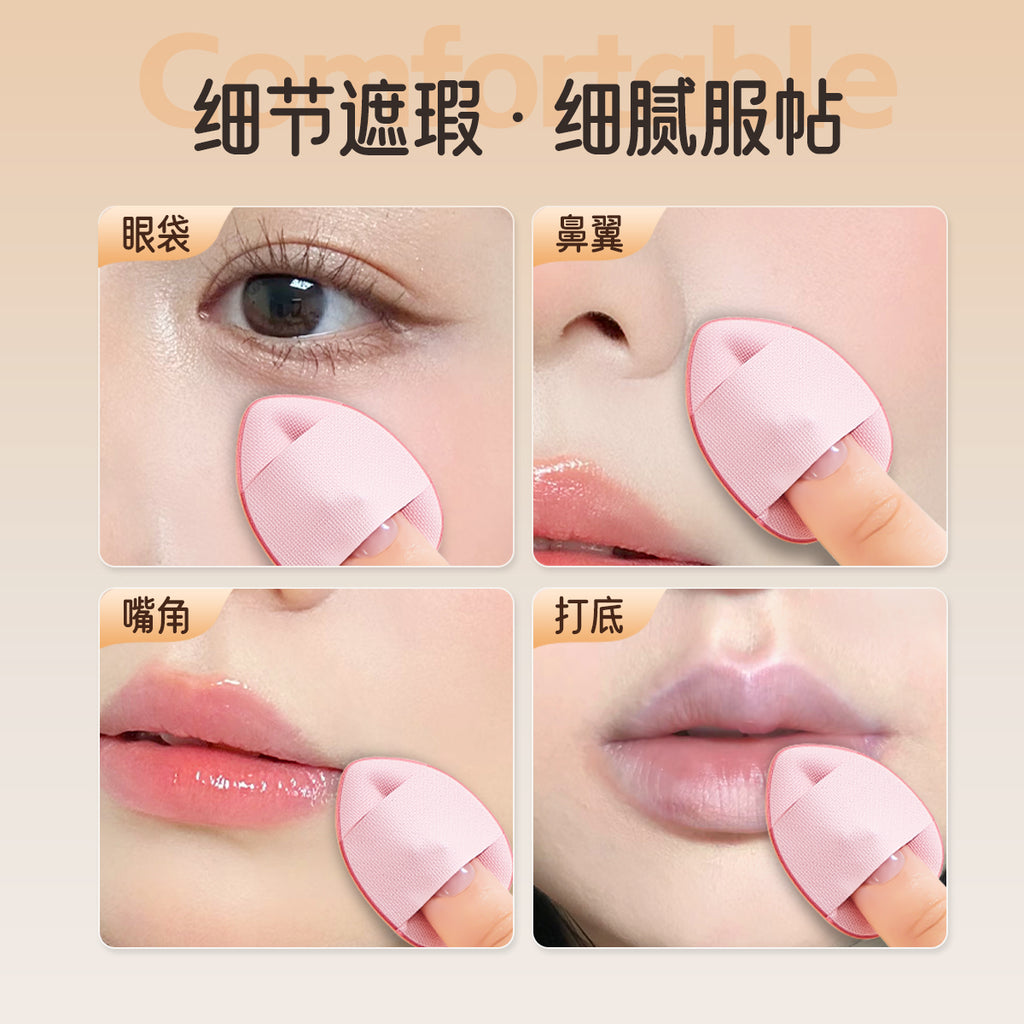 Heart or Peach-Shaped Thumb Powder Puff