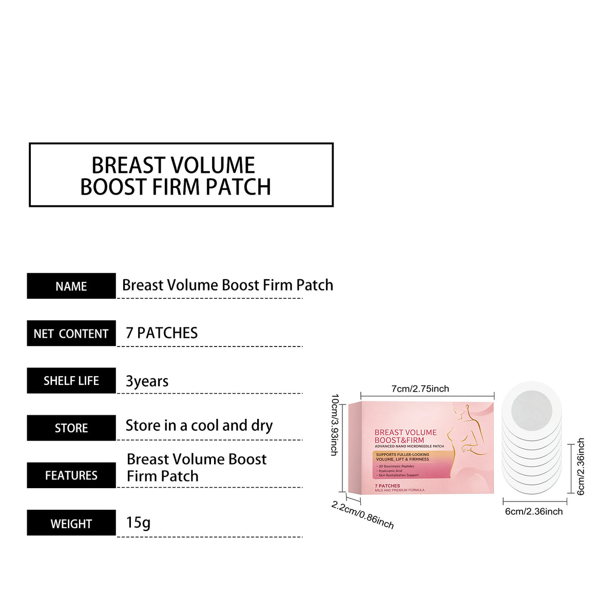 Breast Volume Boost Firm Patch