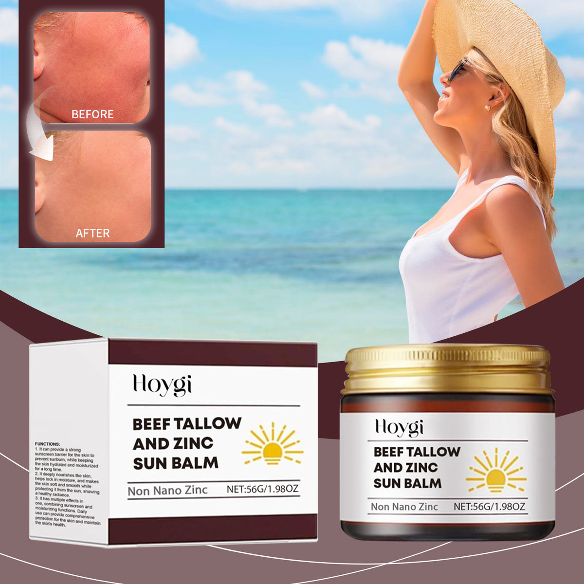 Beef Tallow And Zinc Sun Balm