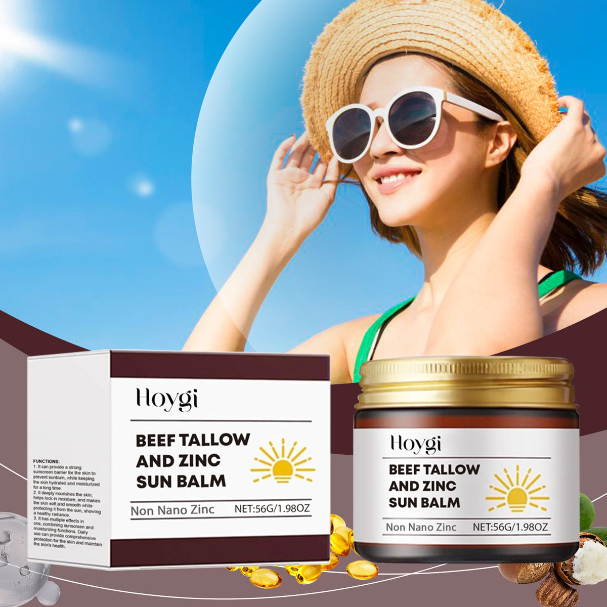 Beef Tallow And Zinc Sun Balm