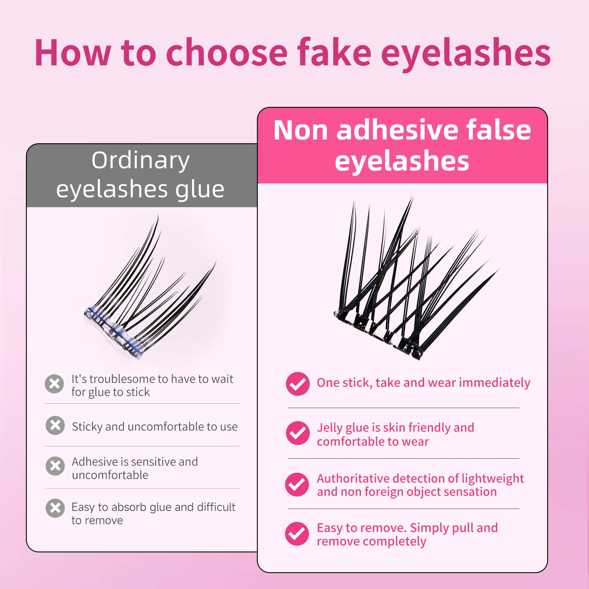No glue needed False Eyelashes