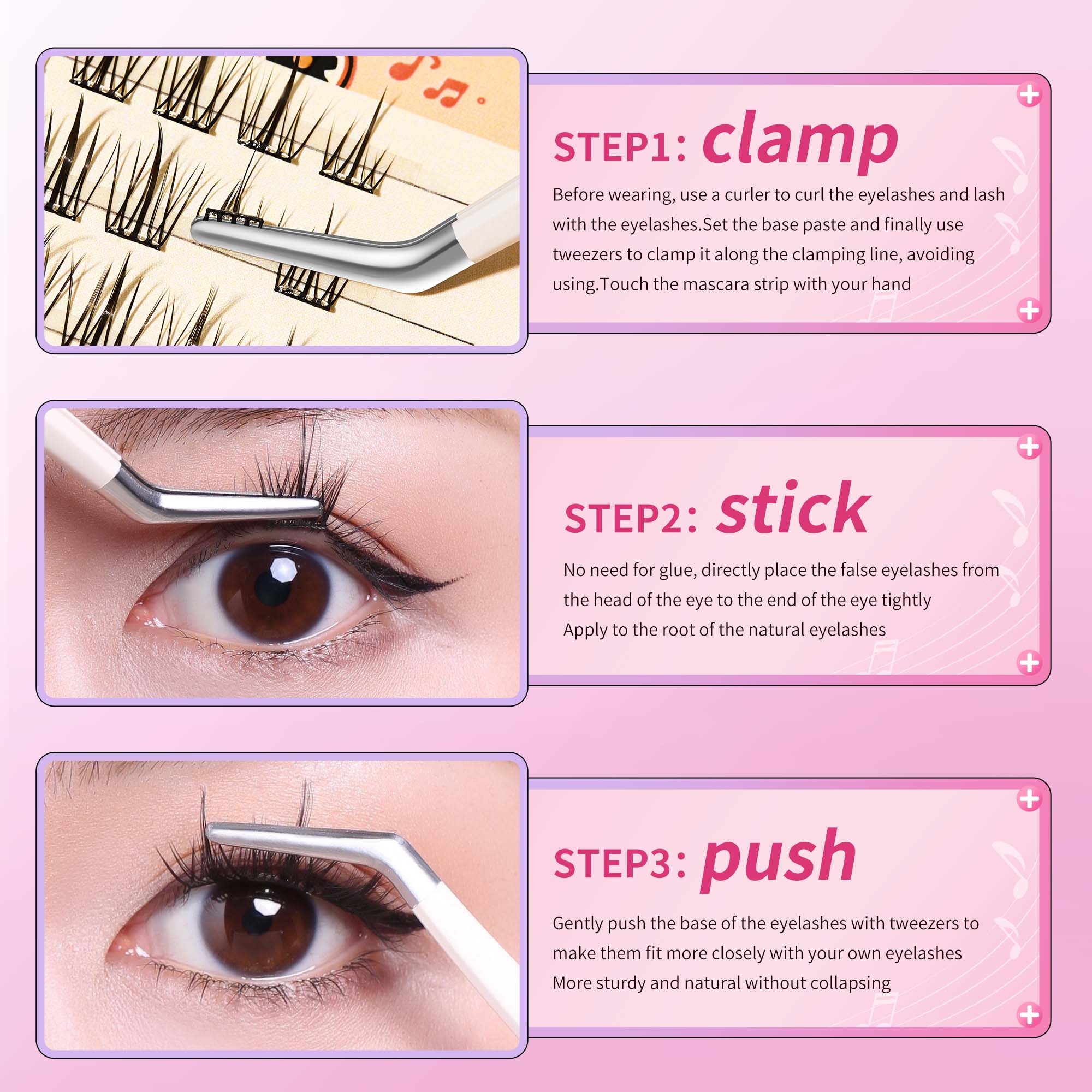 No glue needed False Eyelashes