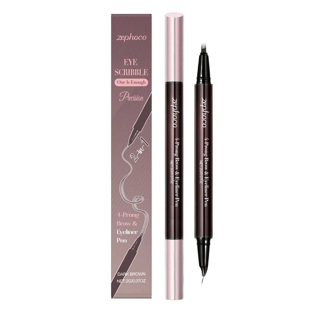 2-in-1 Liquid Eyebrow Pen (Dark Brown)