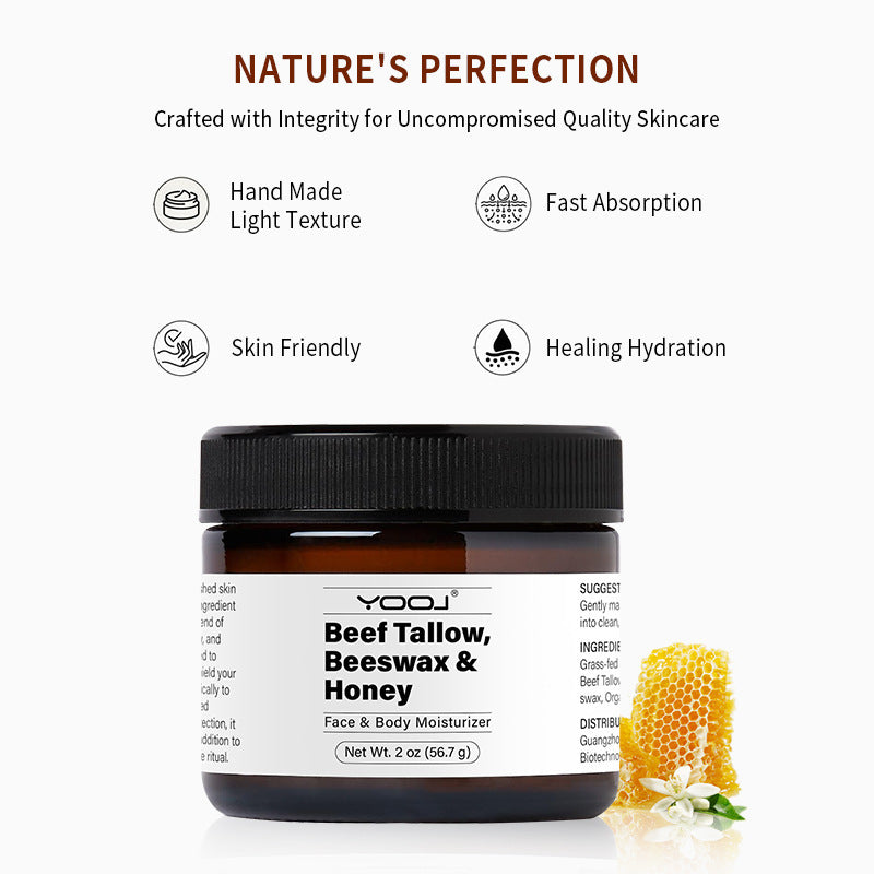 CANAMIN Beef Tallow, Beeswax & Honey, Face & Body Moisturizer