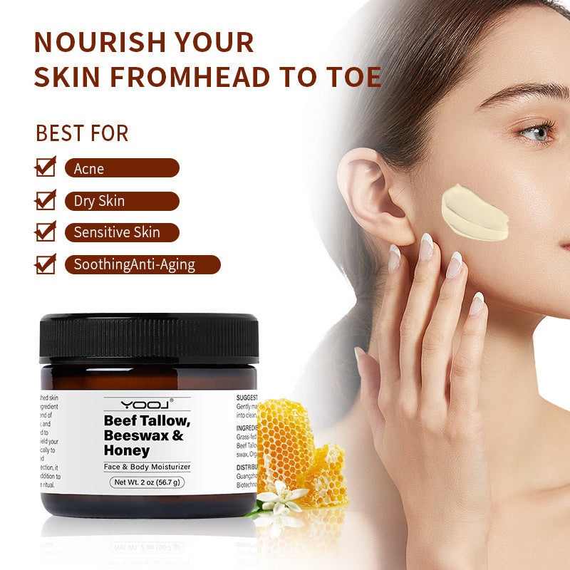 CANAMIN Beef Tallow, Beeswax & Honey, Face & Body Moisturizer