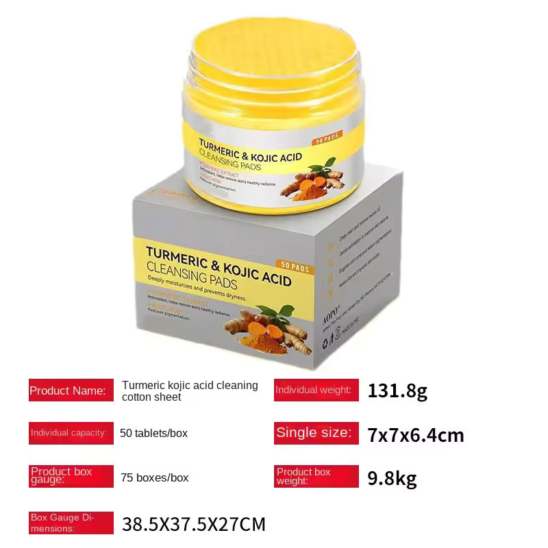 Kojic Acid & Turmeric Cleansing Pads 50 pcs per box