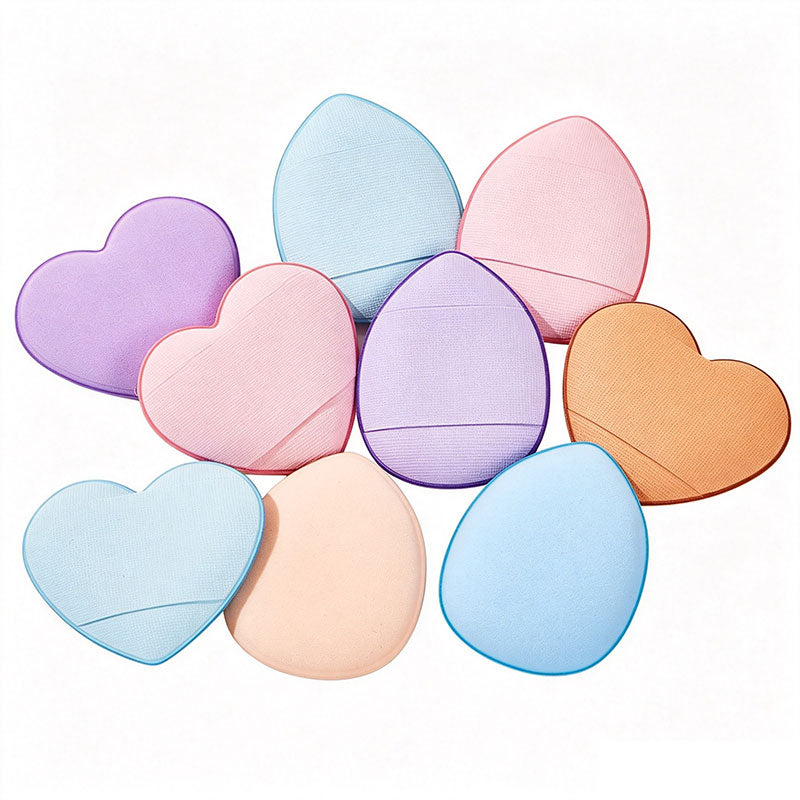Heart or Peach-Shaped Thumb Powder Puff