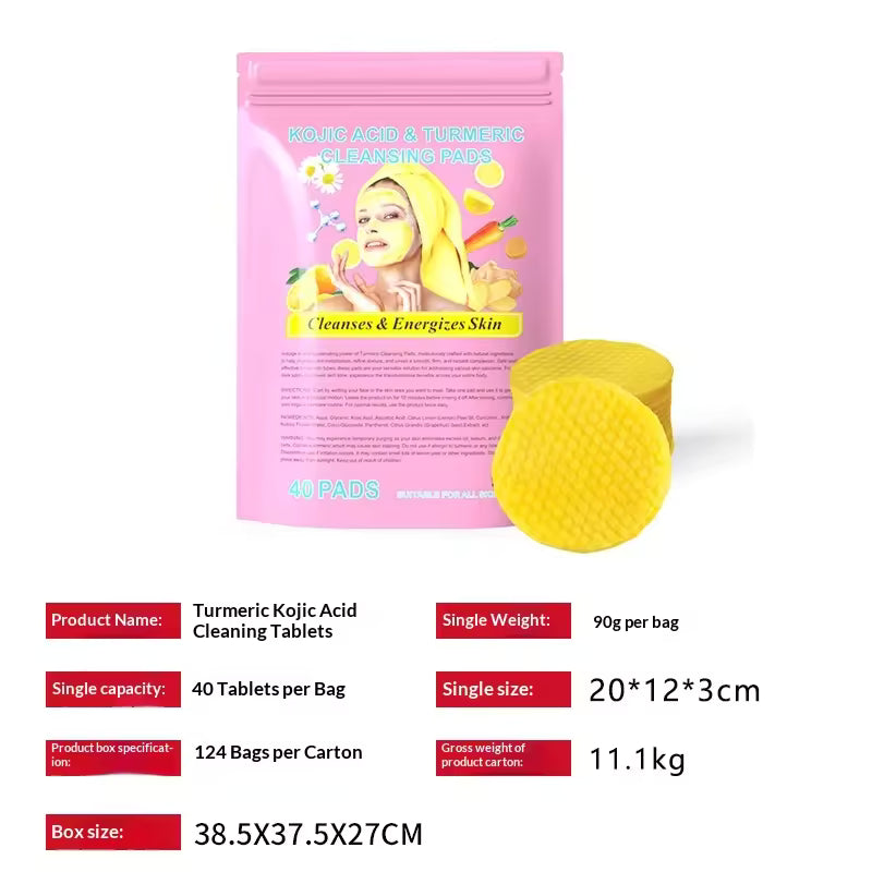 Kojic Acid & Turmeric Cleansing Pads (Pouch Pack) 40 pcs/unit