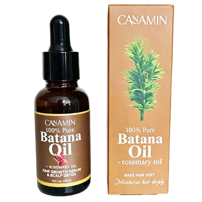 CANAMIN 100% Pure Batana Oil+Rosemary Oil Hair Growth Serum & Scalp Detox