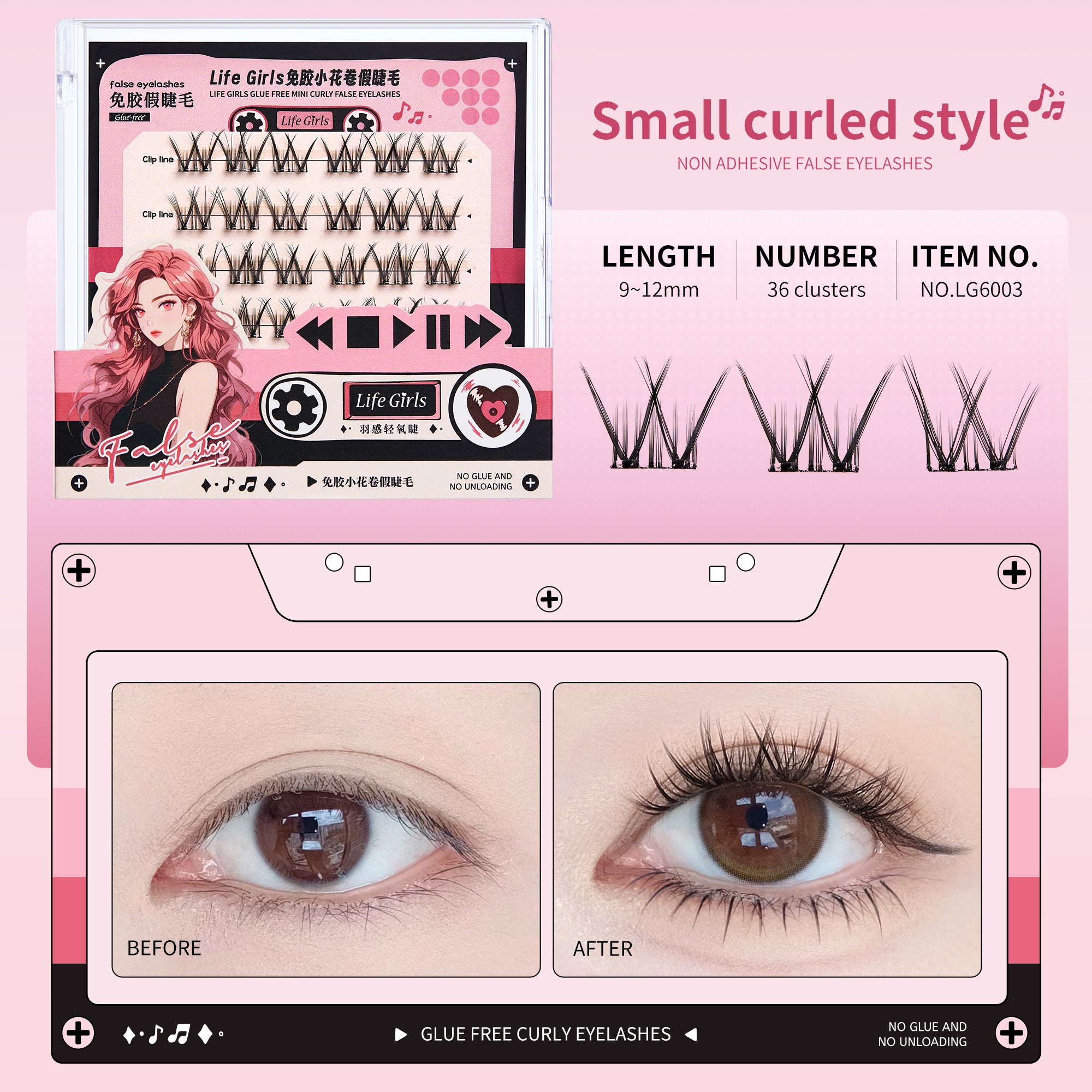 No glue needed False Eyelashes
